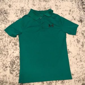 Under Armour green polo shirt